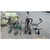 Image 1 : 3 FOLDING WALKER WITH BUNDLE OF CANES, PICK UP TOOLS AND SMITH CROSS COUNTRY POLES