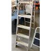 Image 3 : 6FT ALUMINUM A FRAME LADDER AND SMALL STEP STOOL