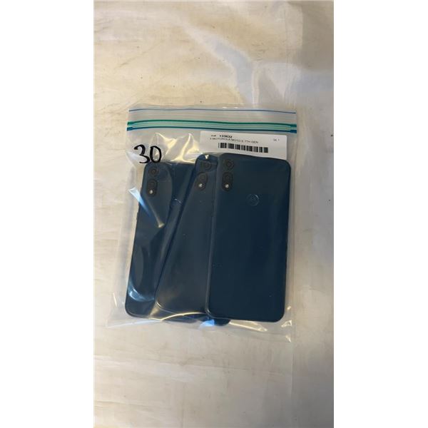 3 MOTOROLA MOTO E 7TH GEN SMARTPHONES  - PARTS ONLY, NOT GUARANTEED TO WORK