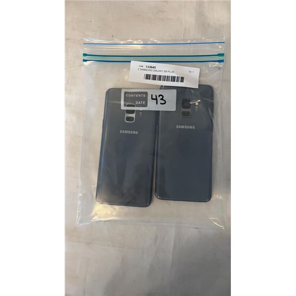 2 SAMSUNG GALAXY S9 SMARTPHONES  - PARTS ONLY, NOT GUARANTEED TO WORK