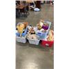 Image 1 : 5 TOTES OF STUFFED ANIMALS