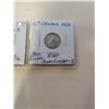 Image 2 : 3 CANADIAN SILVER (.800) 10 CENT COINS - 1936 - LAST GEORGE V, 1937 1ST GEORGE VI, 1953 - 1ST ELIZAB