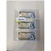 Image 1 : 3 CANADIAN NEAR-MINT 1973 BILLS - LAST ISSUES ($1)