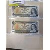 Image 2 : 3 CANADIAN NEAR-MINT 1973 BILLS - LAST ISSUES ($1)