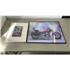 Image 1 : J ROBERTS SIGNED BLUEBIRD PRINT AND HARLEY DAVIDSON PRINT