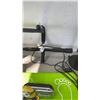 Image 8 : LOT OF CORNINGWARE, DOOR EXCERSIZE BAR, 2 LAMPS AND MINION CLOCK