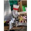 Image 2 : BASKET AND BOX OF CRAFTING SUPPLIES AND SEASONAL LIGHTS