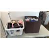 Image 1 : FARIC BOX AND BASKET OF FABRIC AND YARN