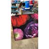Image 2 : PRADA TOWN ETCHING AND LARGE FLOWER WALL HANGING 50" X 50"
