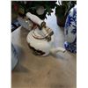 Image 10 : 2 ARTIFICIAL PLANTS WITH METAL TEAPOT AND EASTERN PORCELAIN
