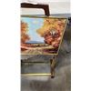 Image 8 : SET OF 4 VINTAGE FOLDING TV TRAYS PAINTED WITH STAND