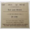 Image 2 : 1915 CANADA 1 CENT COIN ICCS MS-62