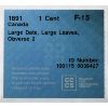 Image 2 : 1891 CANADA LRG DATE LRG LEAVES 1 CENT COIN CCCS F-15