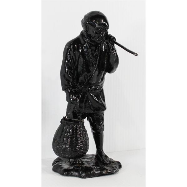 CAST IRON ORIENTAL FISHERMAN