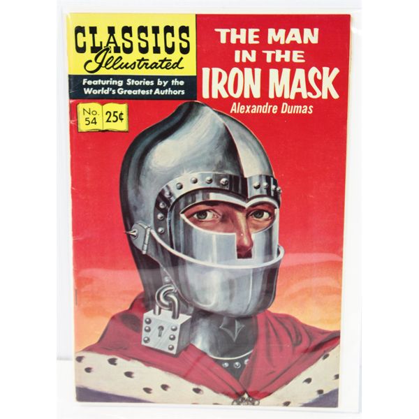 CLASSICS #54 THE MAN IN THE IRON MASK 25¢ COMIC BOOK