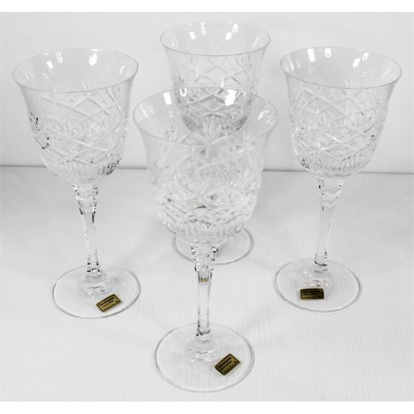 SET OF 4 VIENNA CRYSTAL GLASSES - MADE IN AUSTRIA