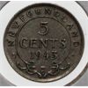 Image 1 : NEWFOUNDLAND 1943 SILVER 5 CENT COIN