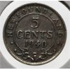 Image 1 : NEWFOUNDLAND 1940 SILVER 5 CENT COIN