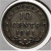 Image 1 : NEWFOUNDLAND 1941 SILVER 10 CENT COIN