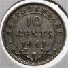 Image 1 : NEWFOUNDLAND 1941 SILVER 10 CENT COIN