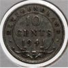 Image 1 : NEWFOUNDLAND 1941 SILVER 10 CENT COIN