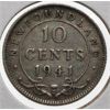 Image 1 : NEWFOUNDLAND 1941 SILVER 10 CENT COIN