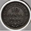 Image 1 : NEWFOUNDLAND 1941 SILVER 10 CENT COIN