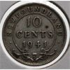 Image 1 : NEWFOUNDLAND 1941 SILVER 10 CENT COIN