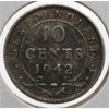 Image 1 : NEWFOUNDLAND 1942 SILVER 10 CENT COIN