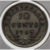 Image 1 : NEWFOUNDLAND 1945 SILVER 10 CENT COIN