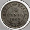 Image 1 : NEWFOUNDLAND 1945 SILVER 10 CENT COIN