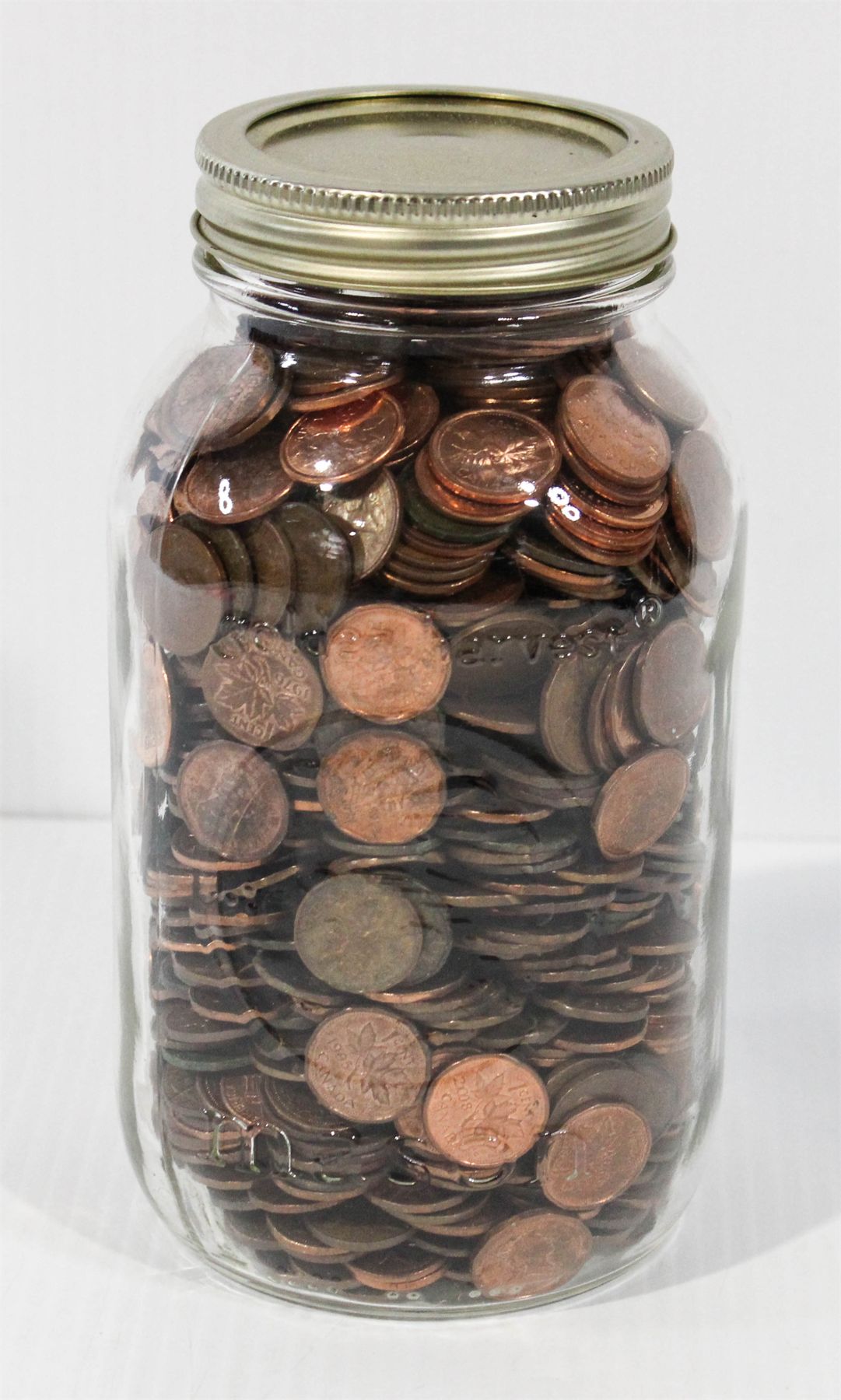 10 LB JAR OF PENNIES