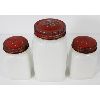 Image 1 : 3 MILK GLASS SALT & PEPPER SHAKERS
