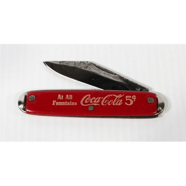 OLD COCA COLA 5¢ AT ALL FOUNTAINS POCKET KNIFE