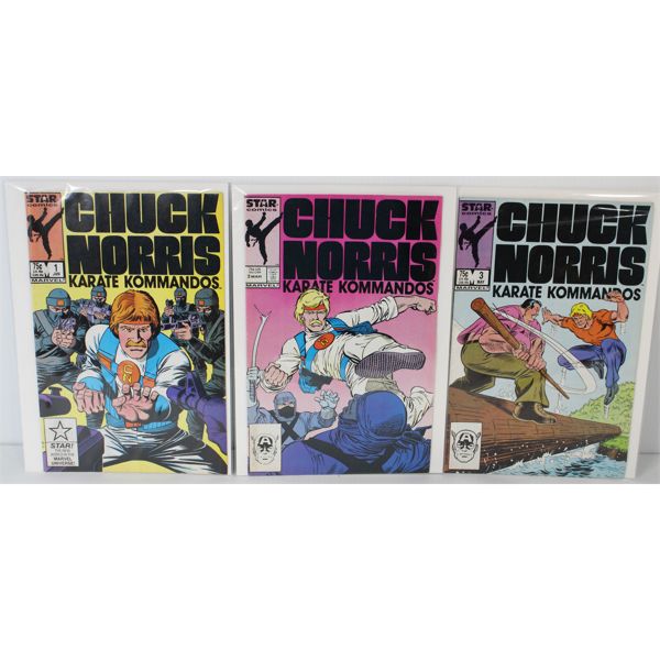 CHUCK NORRIS KARATE KOMMANDOS 1,2,& 3 COMIC BOOKS  