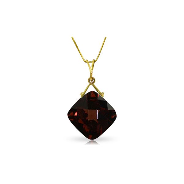 Genuine 8.75 ctw Garnet Necklace 14KT Yellow Gold - REF-31H9X