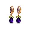 Image 1 : Genuine 14.3 ctw Multi-gemstone Earrings 14KT Rose Gold - REF-82P9H