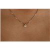 Image 1 : Natural 0.52 ctw Diamond VS2-J Solitaire Necklace 14K 2-Tone Gold - REF-73W5H