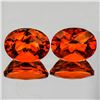 Image 1 : Natural Reddish Orange Andesine Pair [Flawless-VVS]