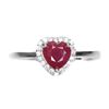 Image 1 : Natural Pigeon Blood Red Heart Ruby Ring