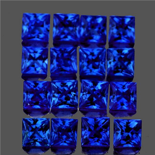 Natural Royal Blue Princess Sapphire 16 Pcs [Flawless-VVS]