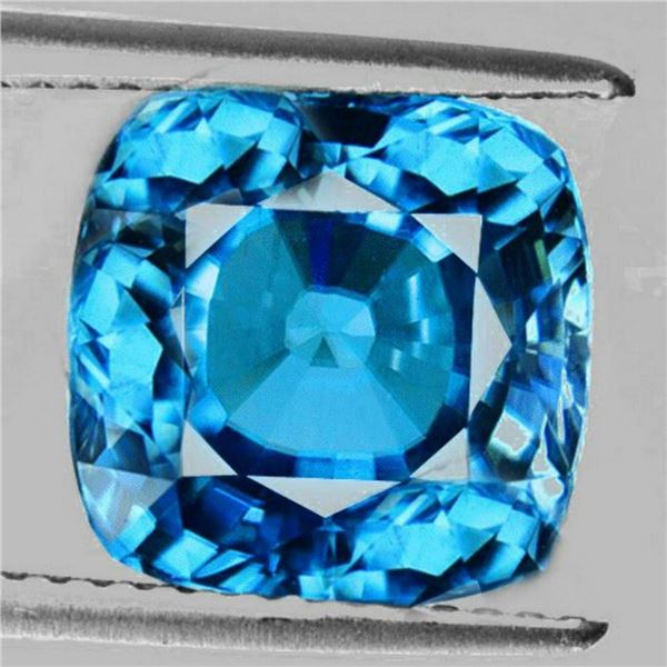 Natural AAA Seafoam Blue Zircon 2.96 Cts{Flawless-VVS1}