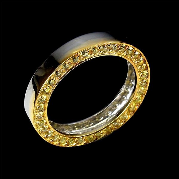 Natural Yellow Sapphire Eternity Ring