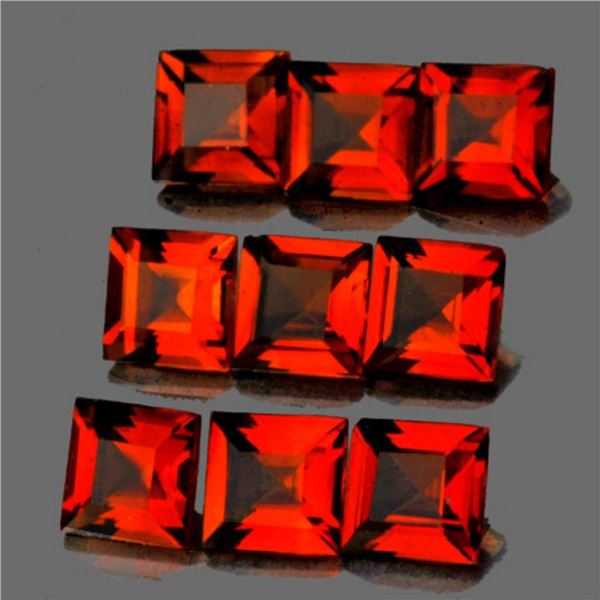 Natural Madeira Orange Red Citrine 9 Pcs(Flawless-VVS1}