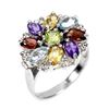 Image 2 : Natural  Topaz Amethyst Citrine Ring