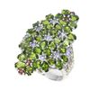 Image 2 : Natural Chrome Diopside Sapphire Tanzanite Ring