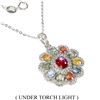 Image 1 : Natural Star Ruby  Sapphire White Topaz  Necklace