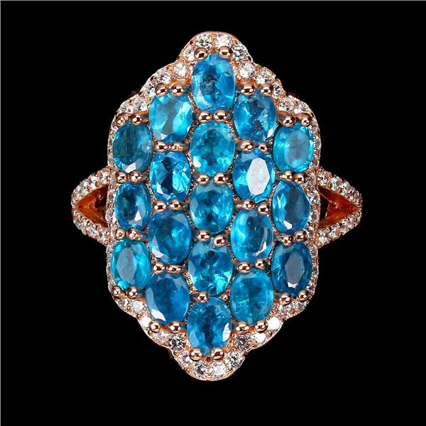 Natural Paraiba Blue Apatite Ring