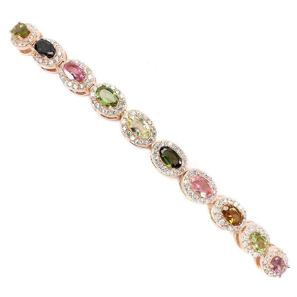 Natural Multi Color Tourmaline Bracelet