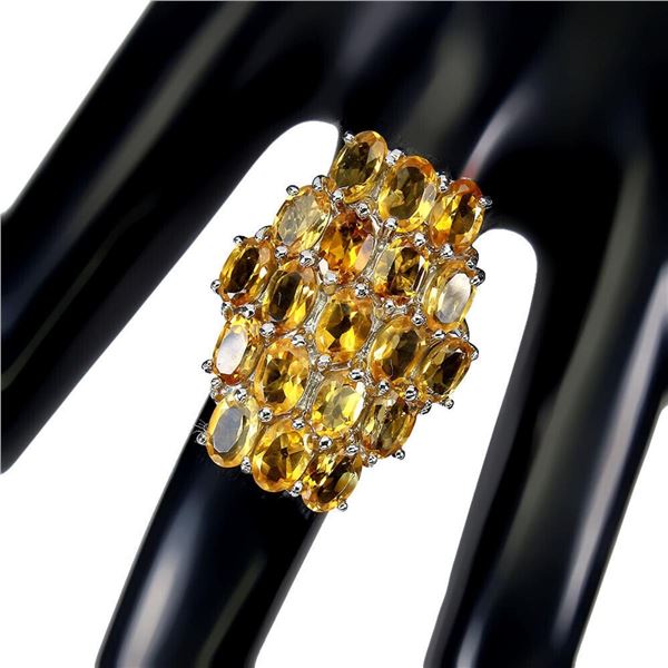 Natural Unheated Brazil Citrine Ring